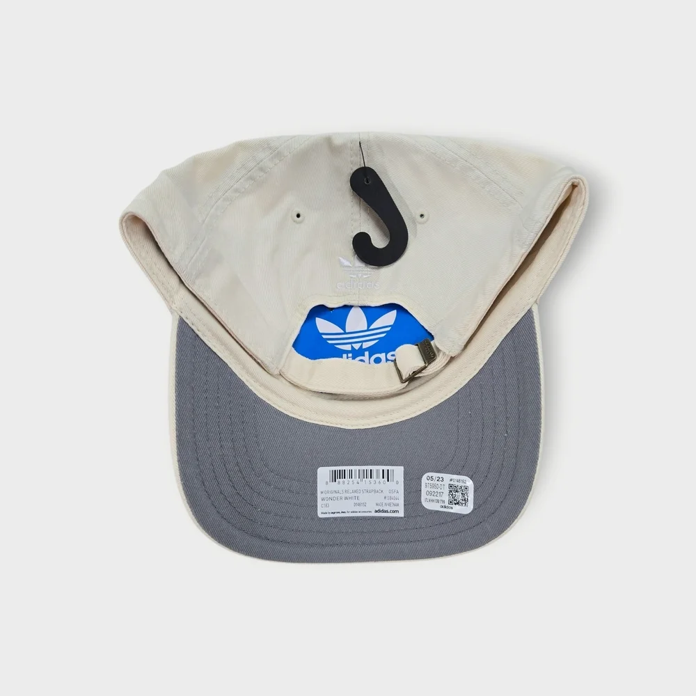 Adidas Originals Wonder White Strapback Hat Adjustable Fit Cotton Unisex Cap - Picture 5 of 6